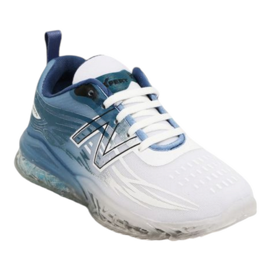 Mens sports come casual shoes Xpert funk 2 white with teal blue