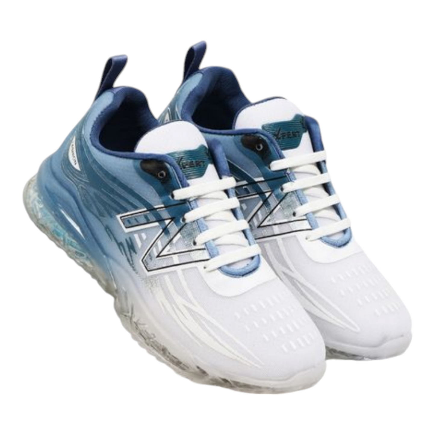 Mens sports come casual shoes Xpert funk 2 white with teal blue