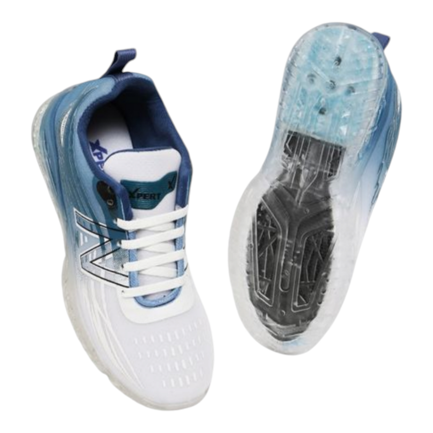 Mens sports come casual shoes Xpert funk 2 white with teal blue